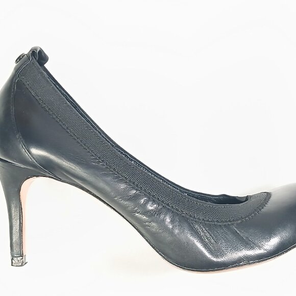 BCBGMAXAZRIA Black Leather Classic Pumps Heels Size 8 Cleaned & Conditioned Good - Picture 9 of 16